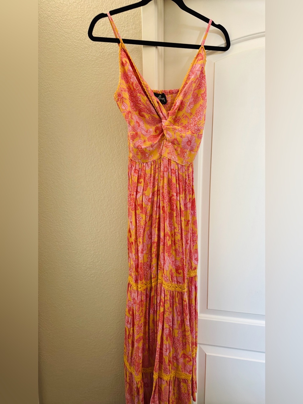 Pink and Orange Patterned Dress